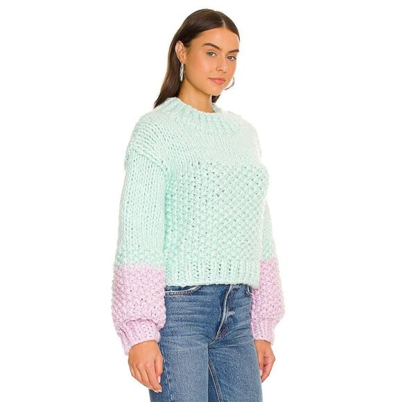 For Love and Lemons Kerry Cropped Sweater Multicolor Size S New - Picture 2 of 8